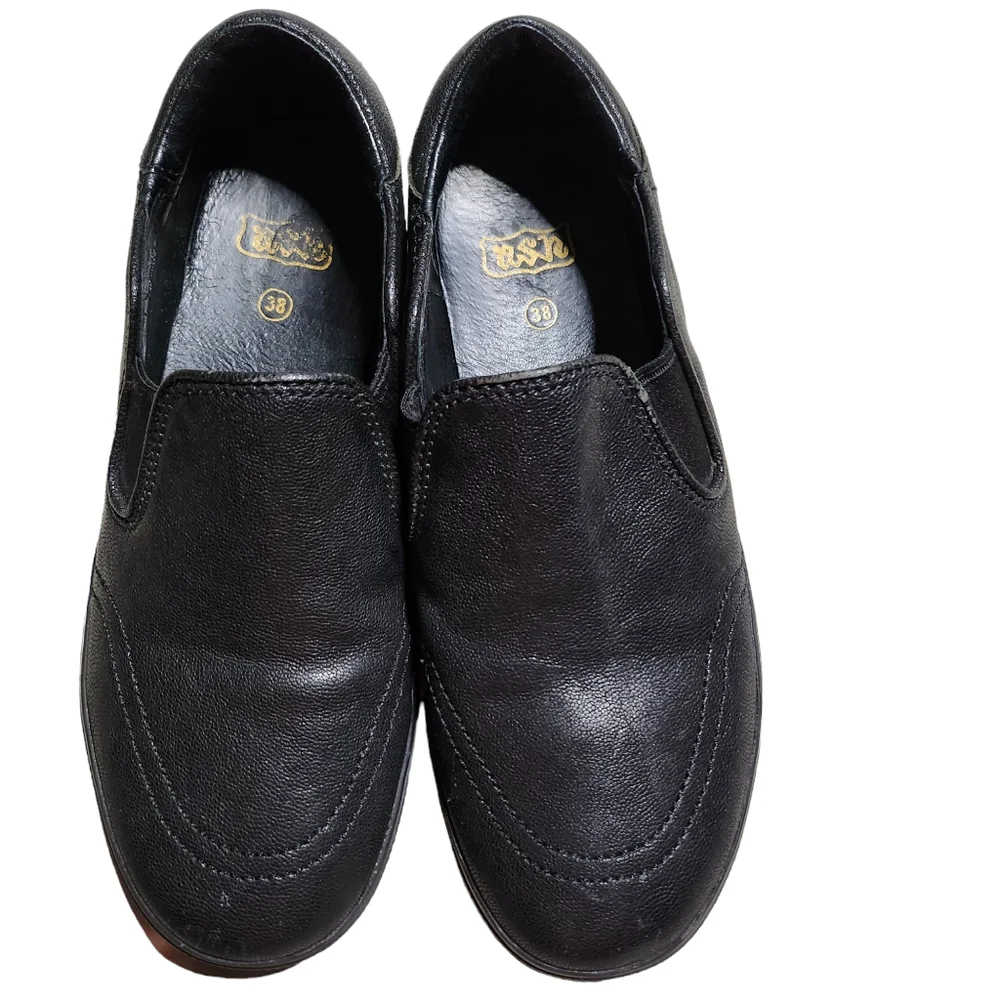 Ash Women's Black Slip On Leather Loafers Size 38 (US 7)